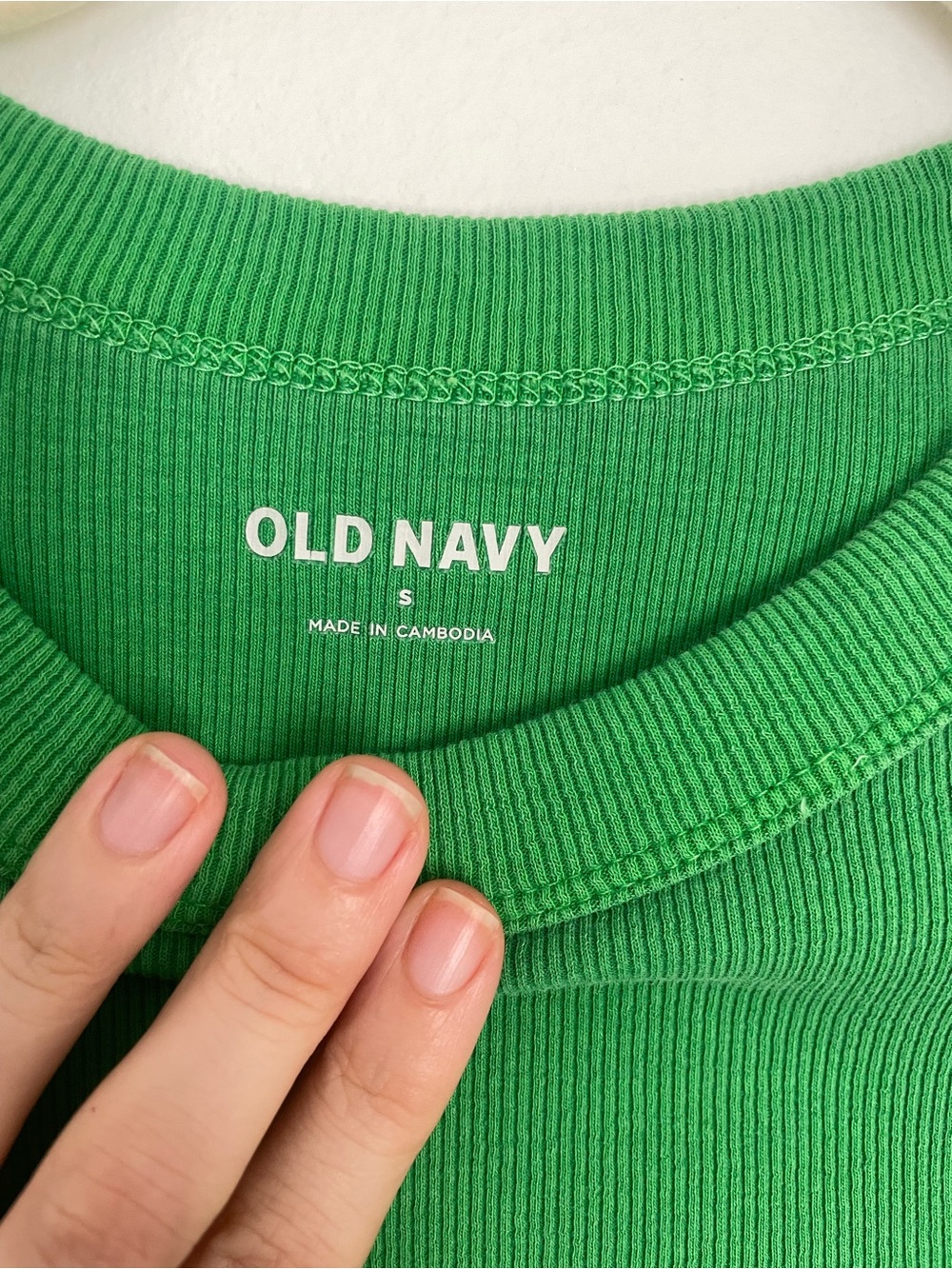 Old navy green fitted short sleeve shirt size small - Picture 2 of 3